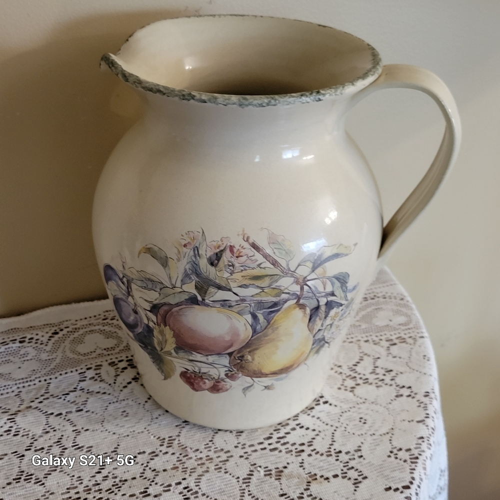 Vintage Casey pottery fruit pitcher